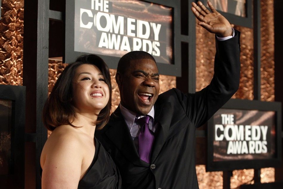 Actor Tracy Morgan R arrives with a guest at quotThe Comedy Awardsquot in New York City March 26, 2011.