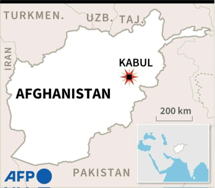 Map of Afghanistan locating Kabul where rockets were fired at the presidential palace on July 20.