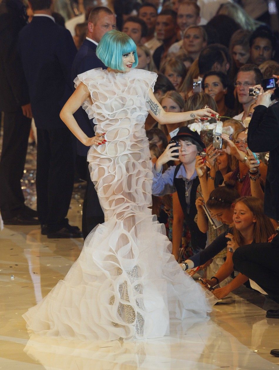 US singer Lady Gaga walks on the runway of the TV show 039Germany039s next top model039 in Cologne