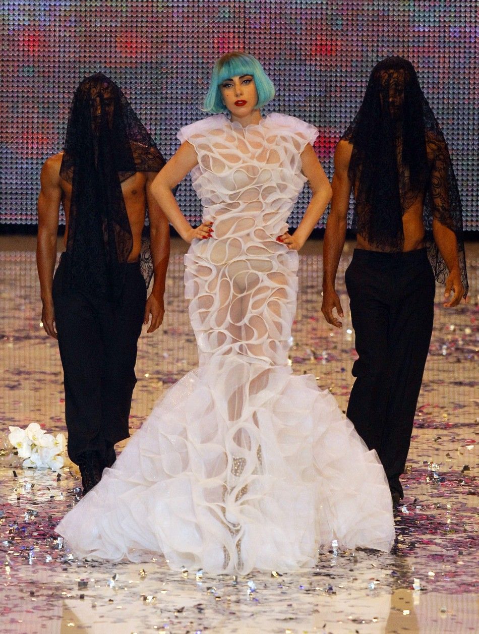 US singer Lady Gaga walks on the runway of the TV show 039Germany039s next top model039 in Cologne