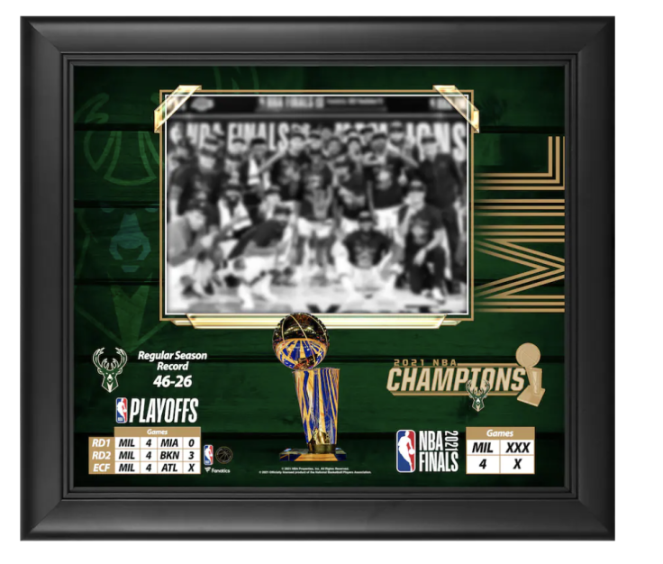 Framed 15" x 17" 2021 NBA Finals Champions Collage