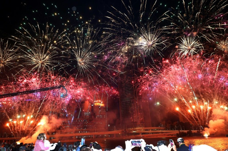 Fireworks filled the sky after Brisbane was named host of the 2032 Olympics