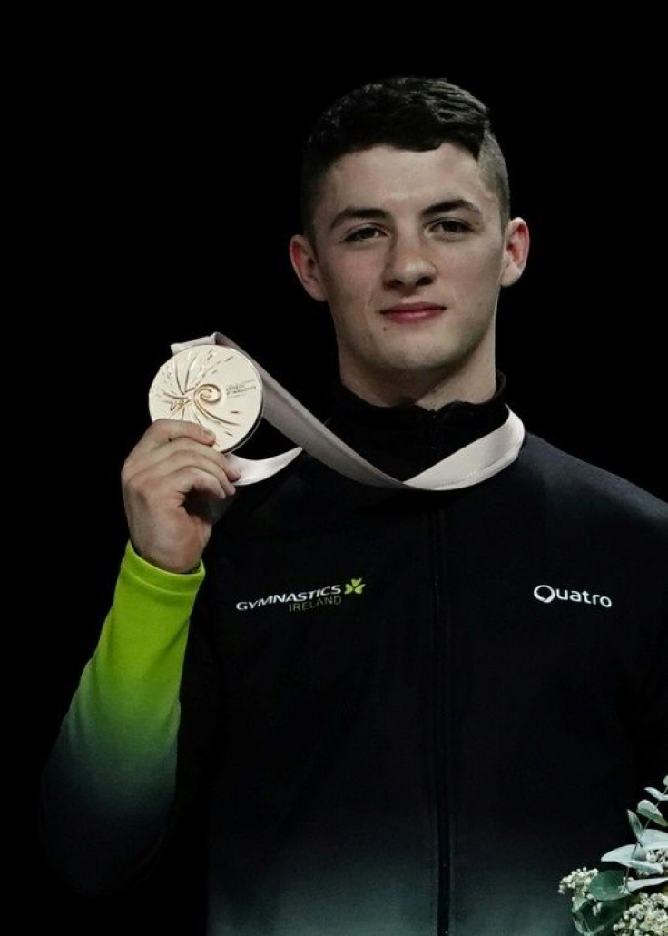 Rhys McClenaghan after claiming pommel horse world championship bronze in 2019
