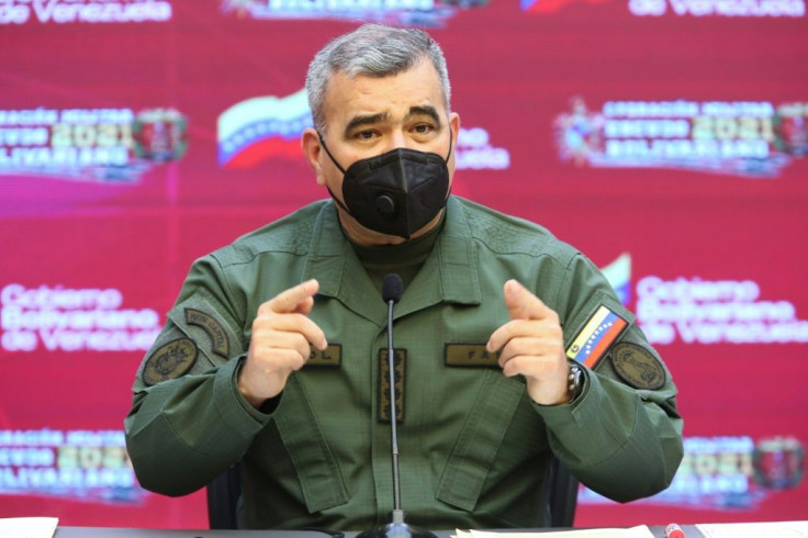 Venezuelan Defense Minister Vladimir Padrino, pictured April 4, 2021; Caracas charges that a US jet violated its airspace