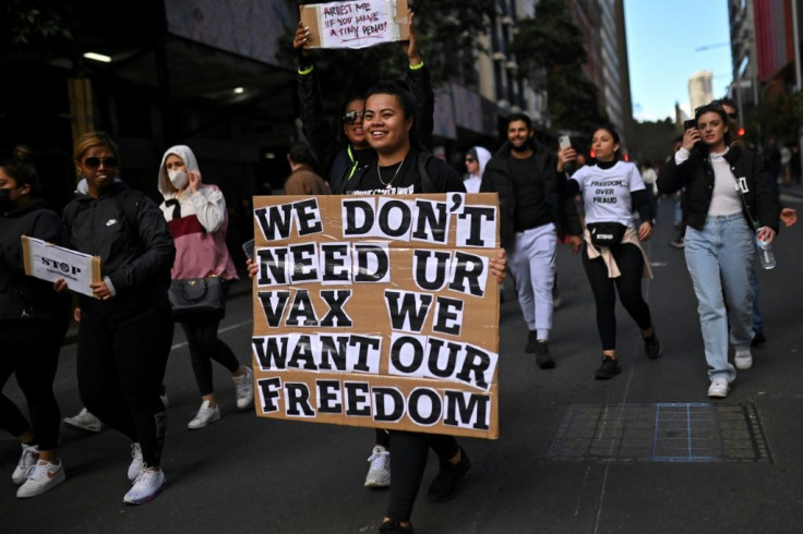 Organisers dubbed the Sydney protest a 'freedom' rally