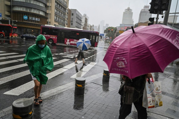 Typhoon In-Fa made landfall near Ningbo on Sunday