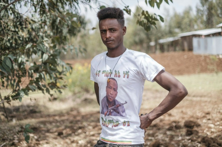 Asaminew, emblazoned on Sisay's T-shirt, is an icon of Amhara nationalism