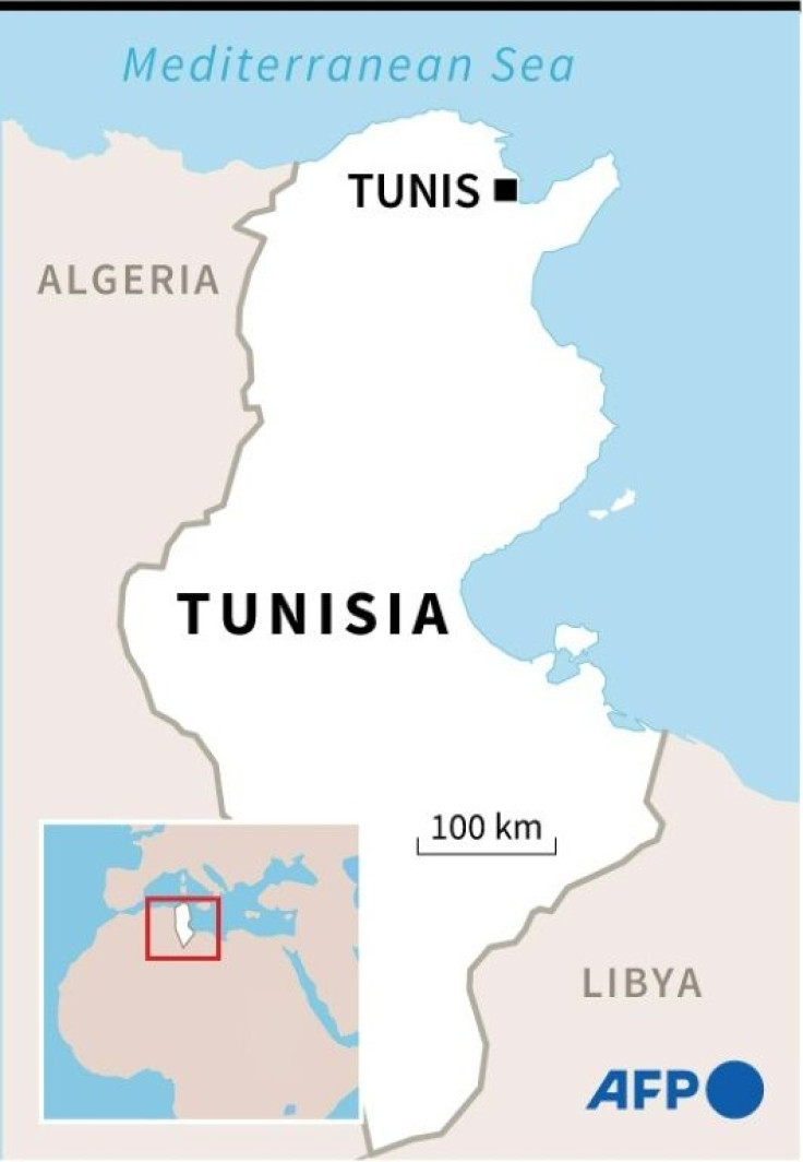 Map of Tunisia.