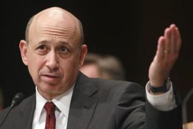 Goldman Sachs Chairman and CEO Lloyd Blankfein gestures during his testimony in Washington