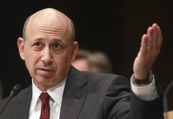Goldman Sachs Chairman and CEO Lloyd Blankfein gestures during his testimony in Washington