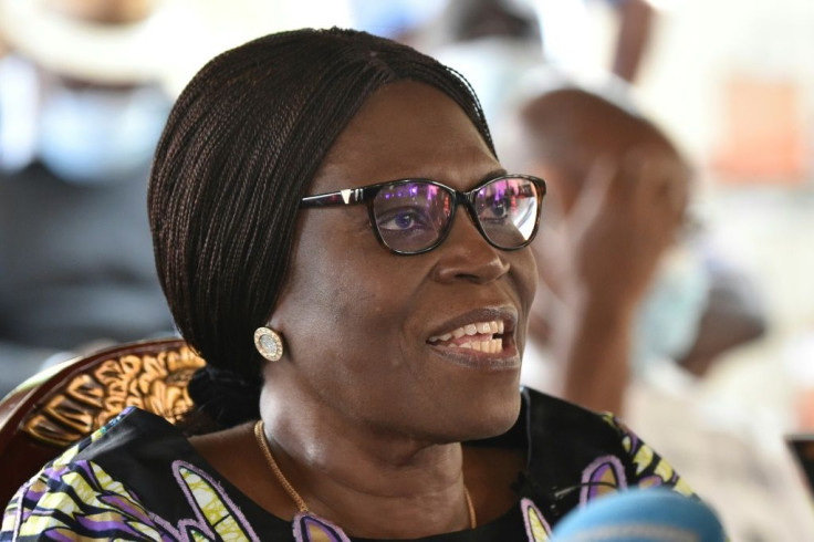 Former Ivory Coast first lady Simone Gbagbo, seen here in August 2020, faced charges of crimes against humanity following her husband's refusal to hand over power to Alassane Ouattara, who won a 2010 election