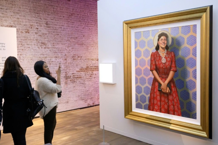 A portrait of Henrietta Lacks, known for her unusually fast cell growth, on show in New York April 6, 2017