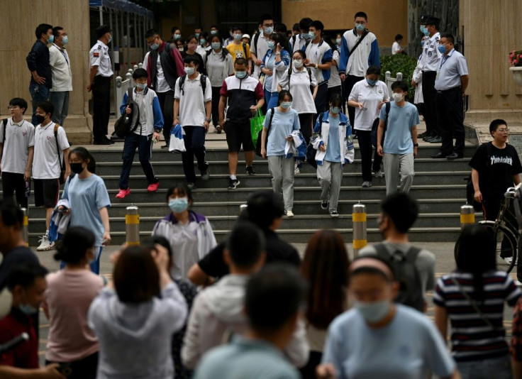 The pressure for both pupils and parents spikes further during 'gaokao', the notorious entrance examination for Chinese universities