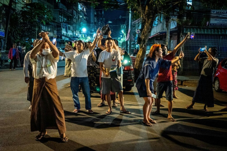 Resistance to the coup begins with people banging pots and pans -- a practice traditionally associated with driving out evil spirits