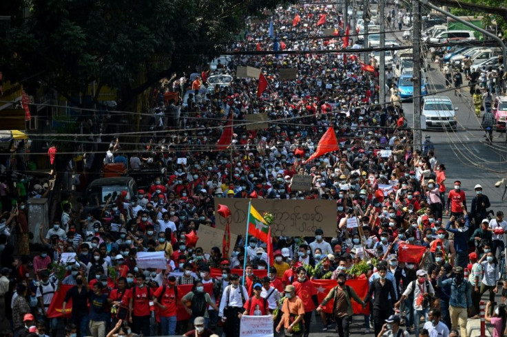 People are still protesting against Myanmar's junta, but in nothing like the numbers seen in the early weeks after the coup