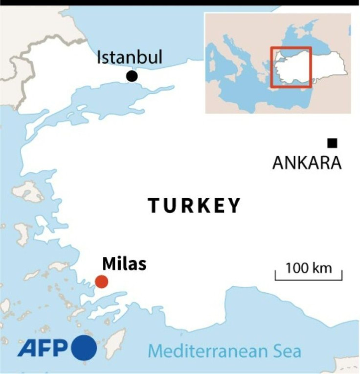 Map of Turkey locating city of Milas