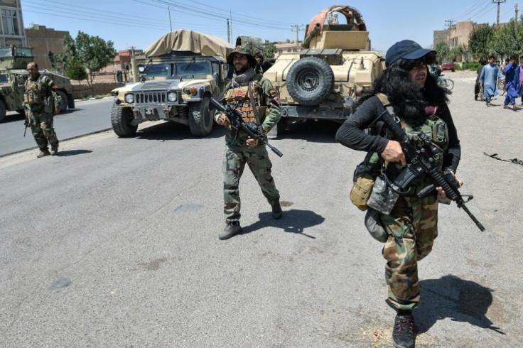 Afghan forces in Herat, one of te key cities the Taliban is trying to seize