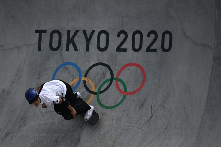 Japan's Sakura Yosozumi competes in the women's park skateboarding competition at the Tokyo Olympics