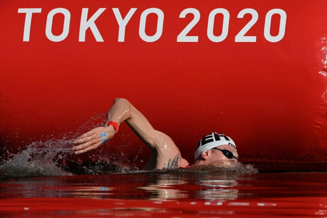 Germany's Florian Wellbrock won the men's 10-kilometre marathon swim at the Tokyo Olympics