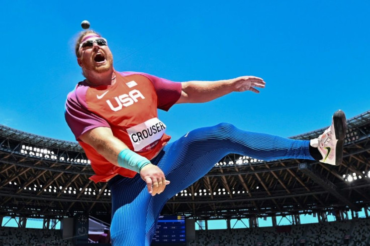 America's Ryan Crouser successfully defended his shot put title
