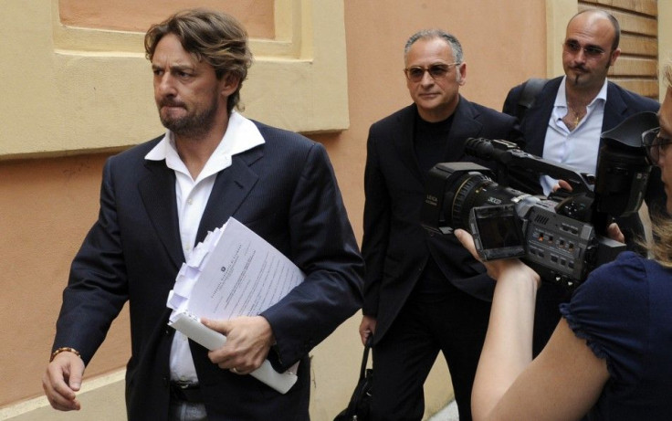 Former Italy striker Giuseppe Signori arrives at the court in Cremona