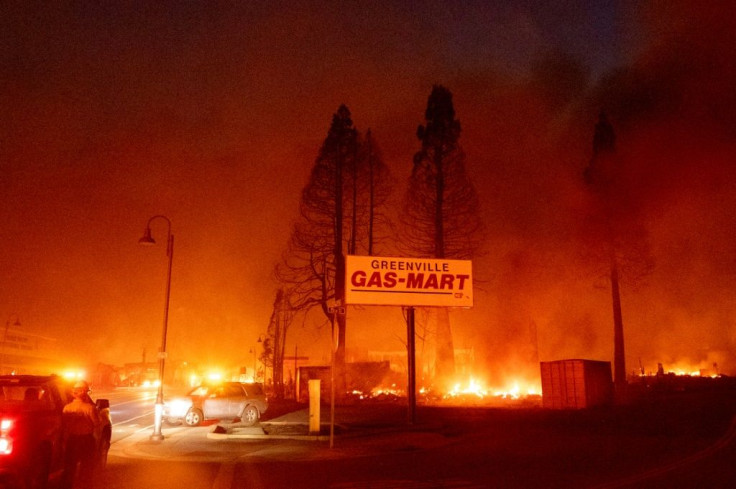 A gas station, a hotel and a bar were destroyed in Greenville, California, as well as many buildings that were more than a century old