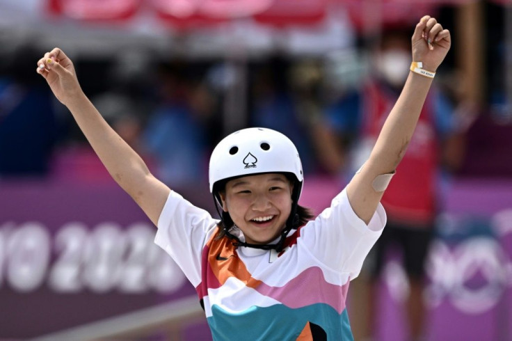 Japan's Momiji Nishiya, 13, won skateboarding gold