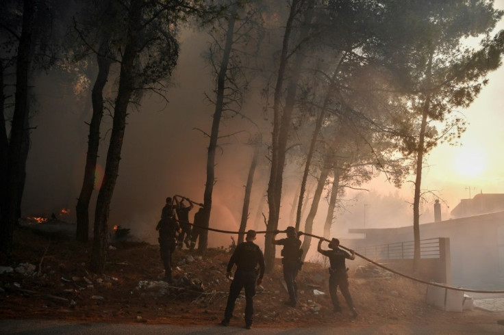 Fires that erupted north of Athens several days ago have subsided