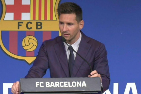 A tearful Lionel Messi tells a press conference in Barcelona that joining French giants Paris Saint-Germain is a 'possibility'