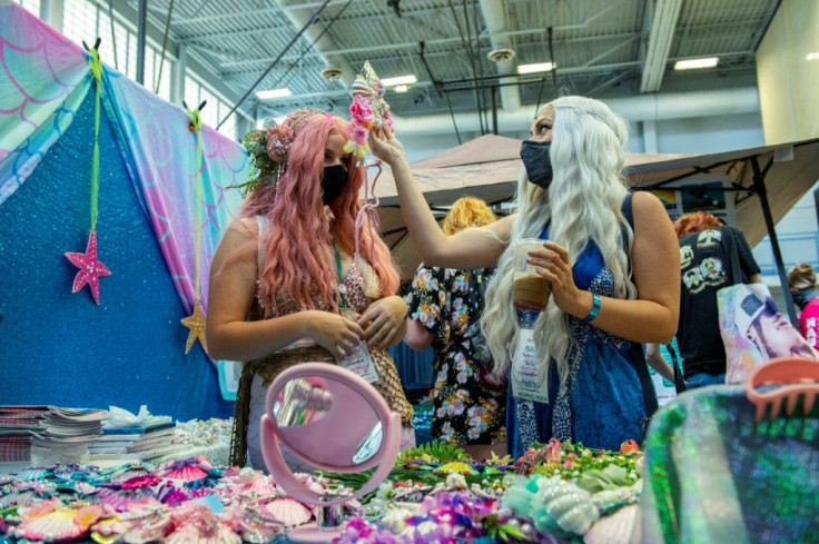 Vendors sold everything from full tails to accessories to decorate and finish a mermaids's look, including headpieces, necklaces, rings and clothing