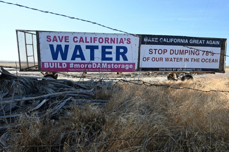 Billboards like these have popped up in farming areas of central California amid political battles over precious water supplies