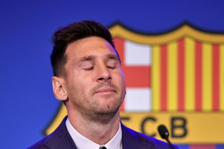 Goodbye Barcelona, hello Paris?: Lionel Messi at his farewell press conference on Sunday