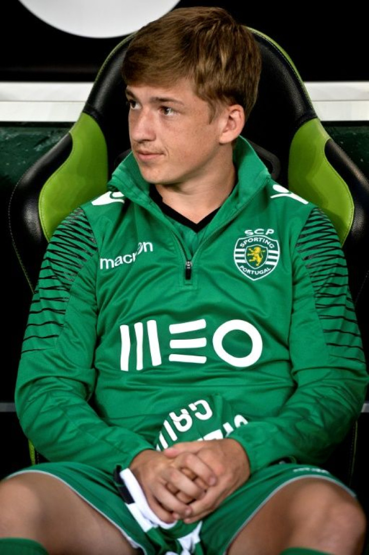 Waiting game: Ryan Gauld on the bench in his Sporting Lisbon days