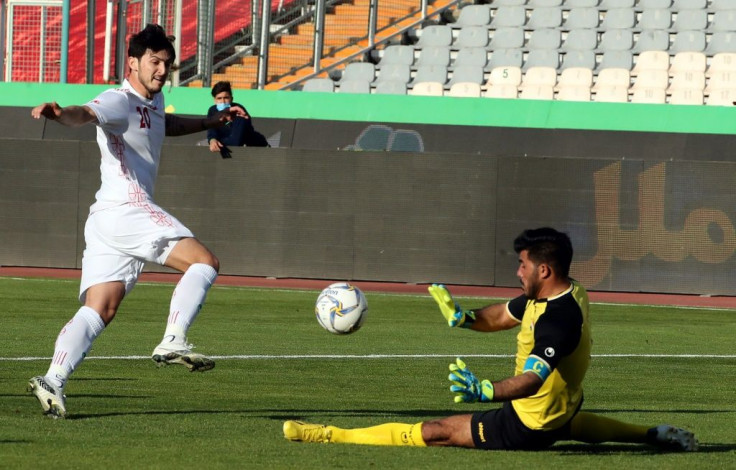 On the attack: Iran's Sardar Azmoun