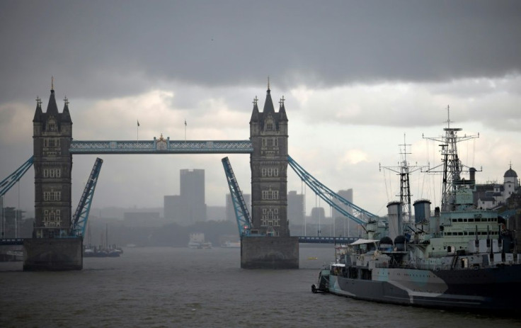 London's Tower Bridge is stuck in an open position due to a technical fault