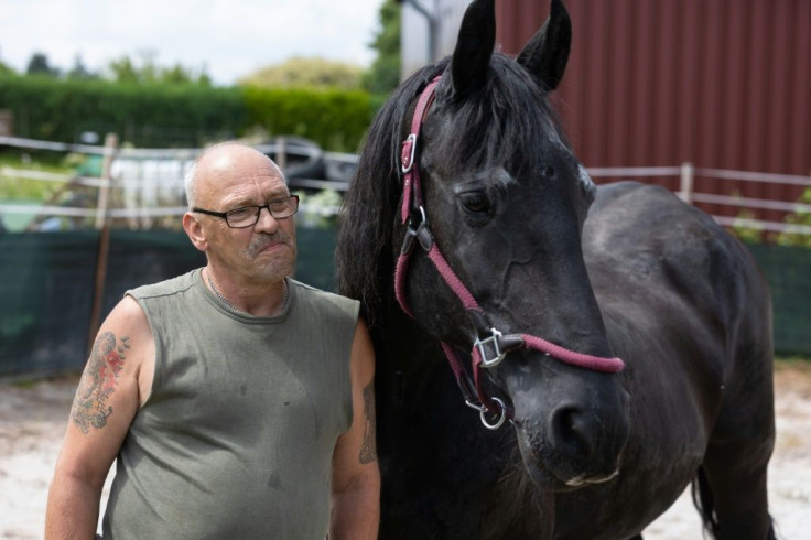 Andreas Braeutigam, 58, suffers from Post Traumatic Stress Disorder after his Afghan deployment but says tending to the horses on his farm in Germany helps him