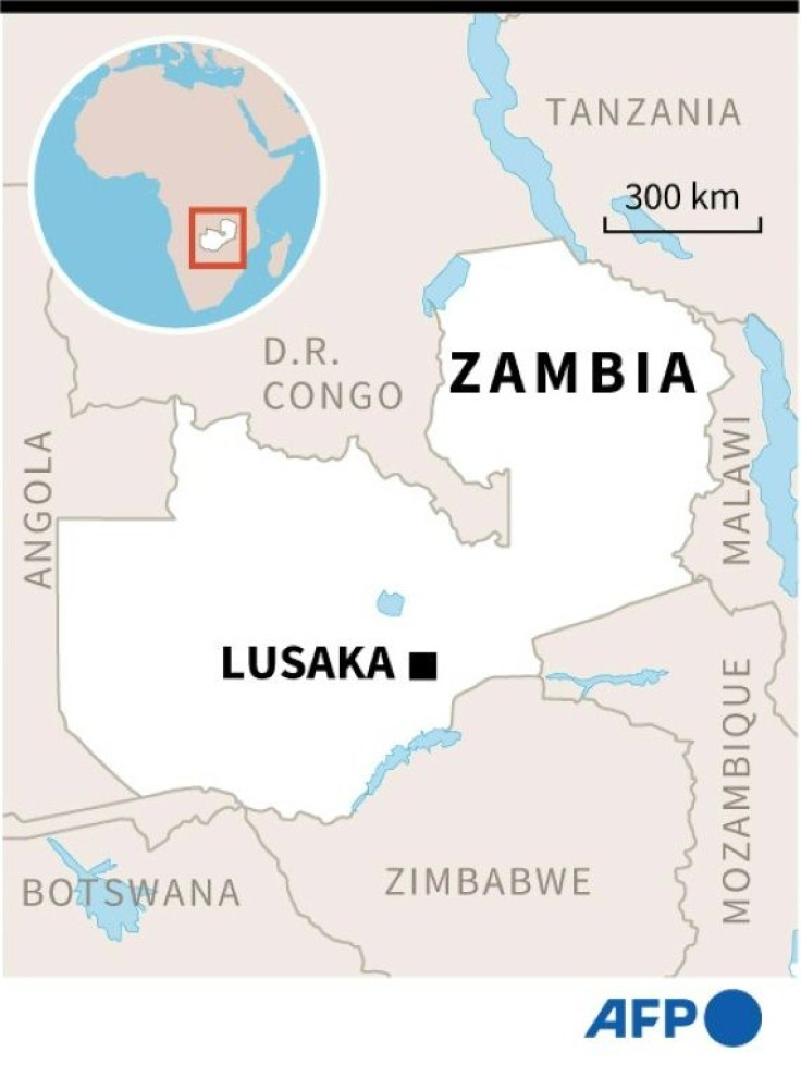 Map of Zambia, which holds presidential elections on August 12.