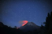 Eruptions from volcanoes such as Indonesia's Mount Merap won't counteract the effect of greenhouse gases