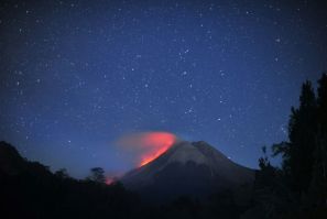 Eruptions from volcanoes such as Indonesia's Mount Merap won't counteract the effect of greenhouse gases