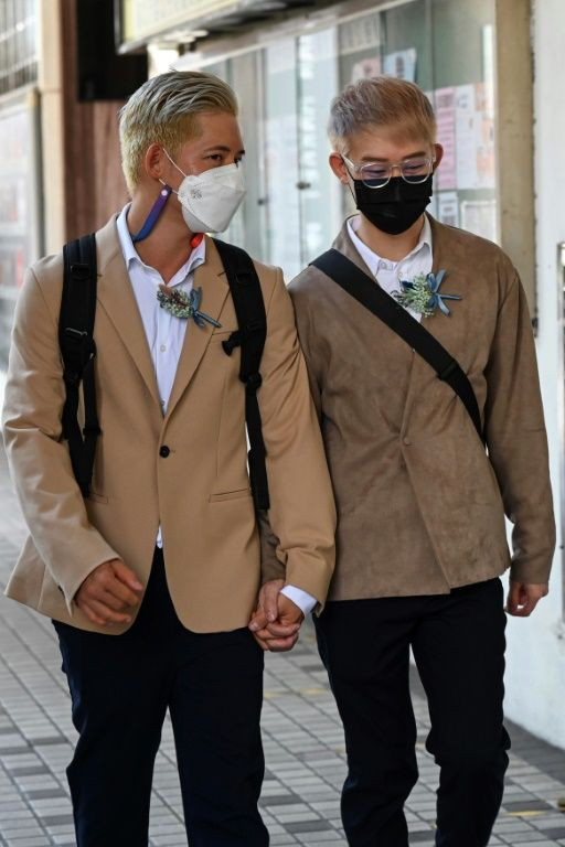 The couple co-founded a group to assist over 100 Taiwanese whose partners are from countries where same-sex marriage is not legal