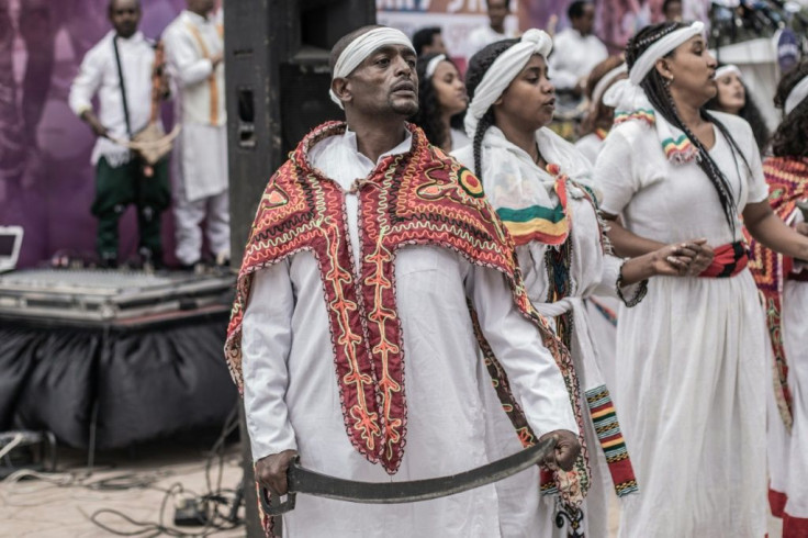 The ceremony Friday at the Addis Ababa mayor's office was an example of how Ethiopians are heeding a "national call" issued this week by Prime Minister Abiy Ahmed to "deploy all means necessary" to defeat Tigrayan rebels