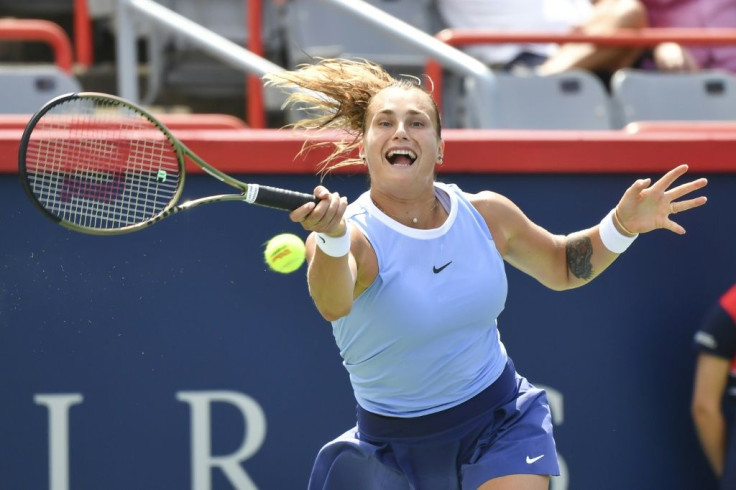 Aryna Sabalenka of Belarus defeated compatriot Victoria Azarenka on Friday at the WTA Montreal Masters tournament