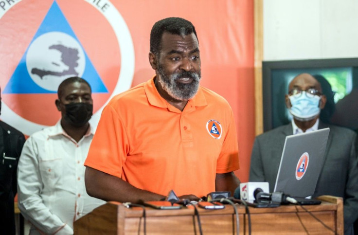 The Director General of Haiti's Civil Protection Agency, Jerry Chandler, delivered a press conference on the powerful quake that shook the country on August 14, killing hundreds