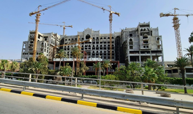 This unfinished Tripoli hotel is one of many construction projects that were halted by the turmoil that has gripped Libya since the 2011 uprising that toppled longtime dictator Moamer Kadhafi