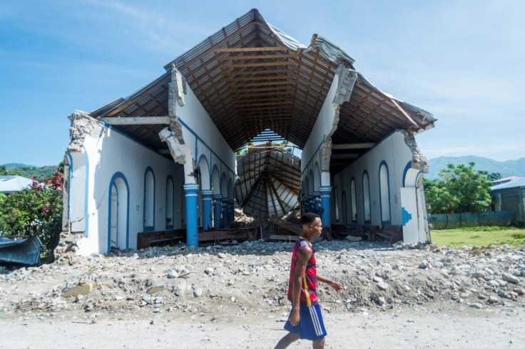 The August 14, 2021 earthquake destroyed most of this church in the town of Les Anglais, Haiti