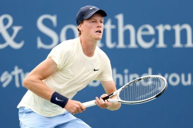 Italy's Jannik Sinner of Italy plays against Federico Delbonis of Argentina during the ATP Western & Southern Open in Cincinnati