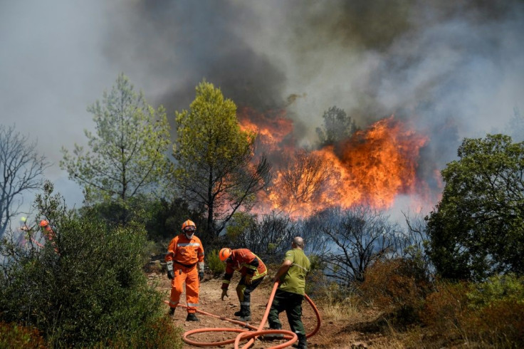 Strong winds have fanned the flames of the first major summer wildfire in France