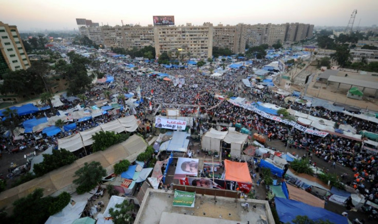 Thousands of Egyptians demanding the restoration of ousted Islamist president Mohamed Morsi had joined the protest camp in Cairo's Rabaa al-Adawiya Square which was bloodily broken up by troops and riot police