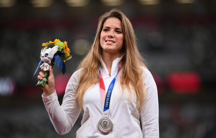  Silver medalist Maria Andrejczyk of Team Poland