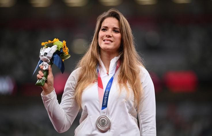 Silver medalist Maria Andrejczyk of Team Poland